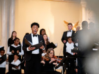 Performing a solo at a concert